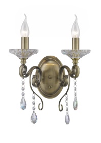 IL32072  Libra Crystal Switched Wall Lamp 2 Light